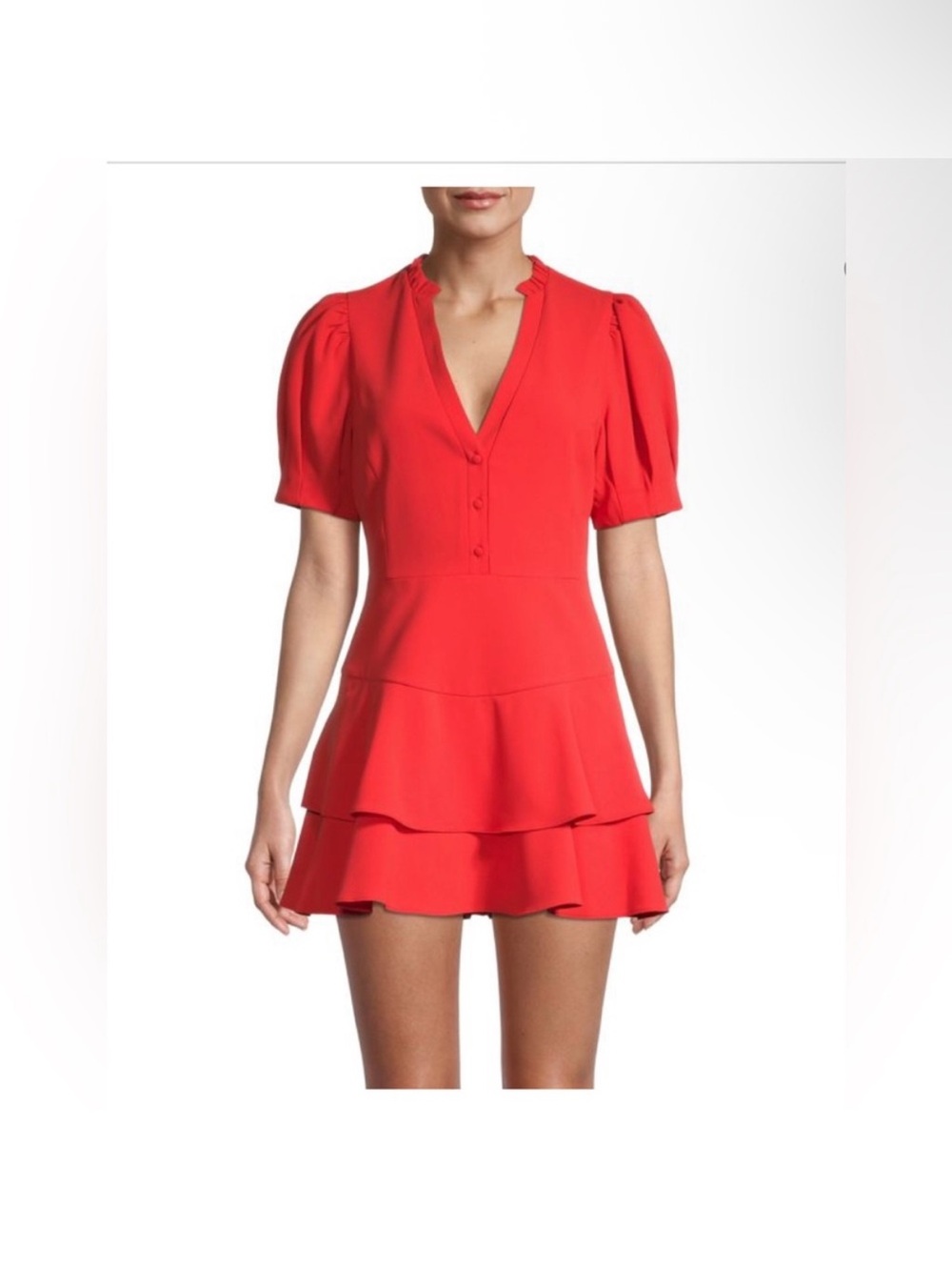 Alice & Olivia Val Romper Dress Poppy Red 14